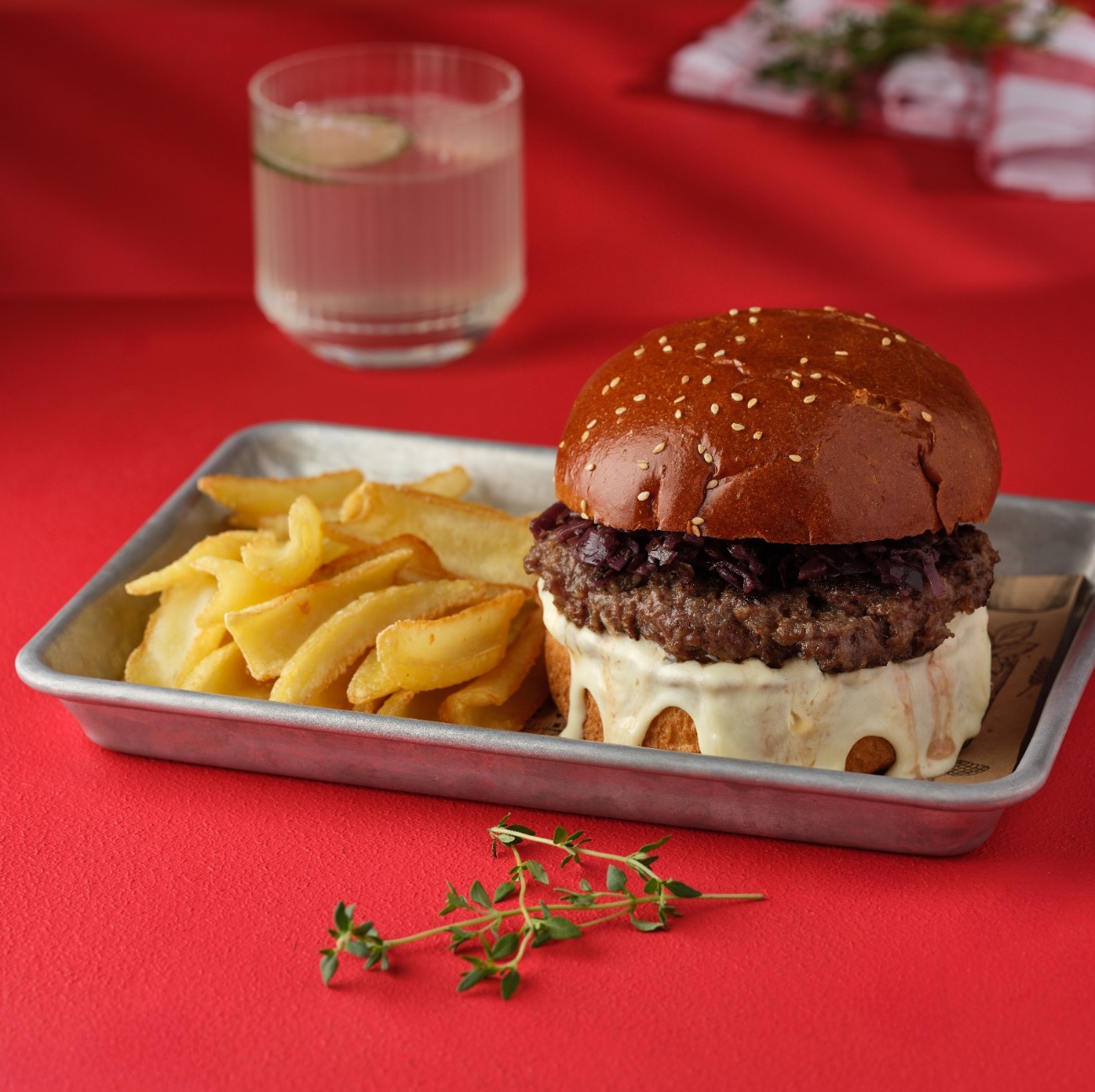 Cheesy Purple Burger