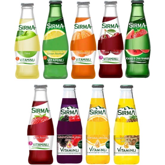 Soda - Sade, Limonlu, Çilekli ve Elmalı