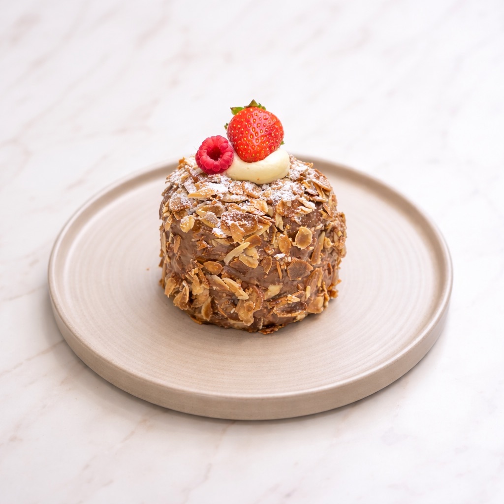 Polka - Pastacı Kreması, Frambuaz, Profiterol Sos, Çilek, File Badem.