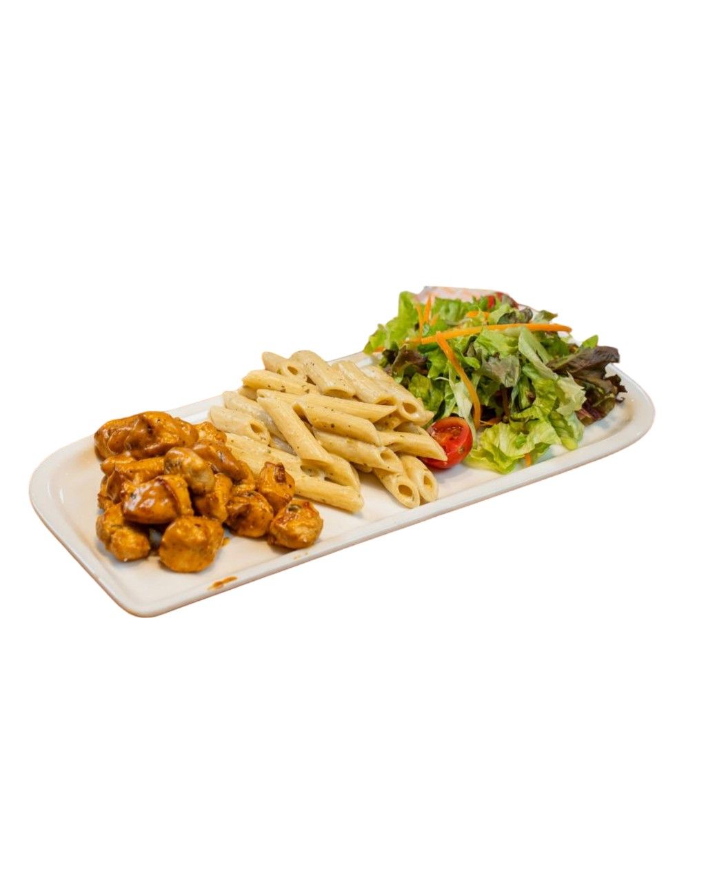 Gurme Soslu Tavuk - Gurme soslu tavuk, kremalı makarna, akdeniz salatası ile