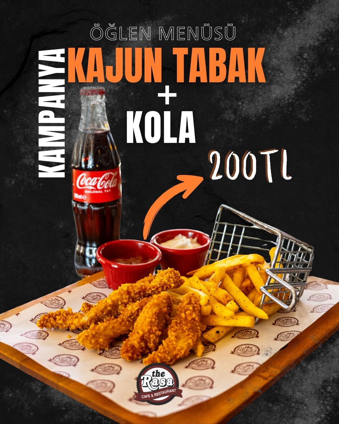 KAJUN TAVUK MENÜ - KAJUN TAVUK MENÜ + ŞİŞE KOLA