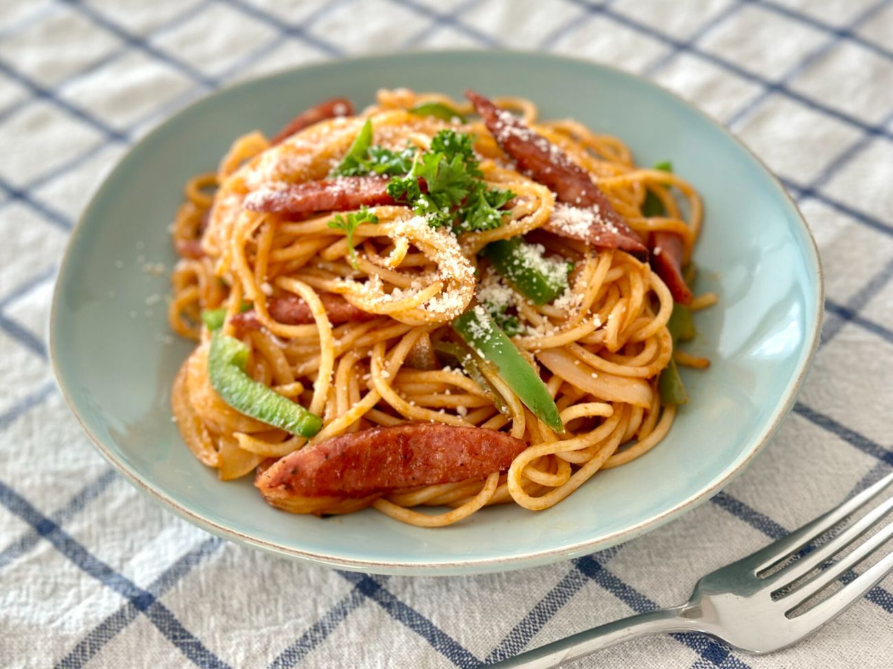 Tavuklu sebzeli spaghetti - 