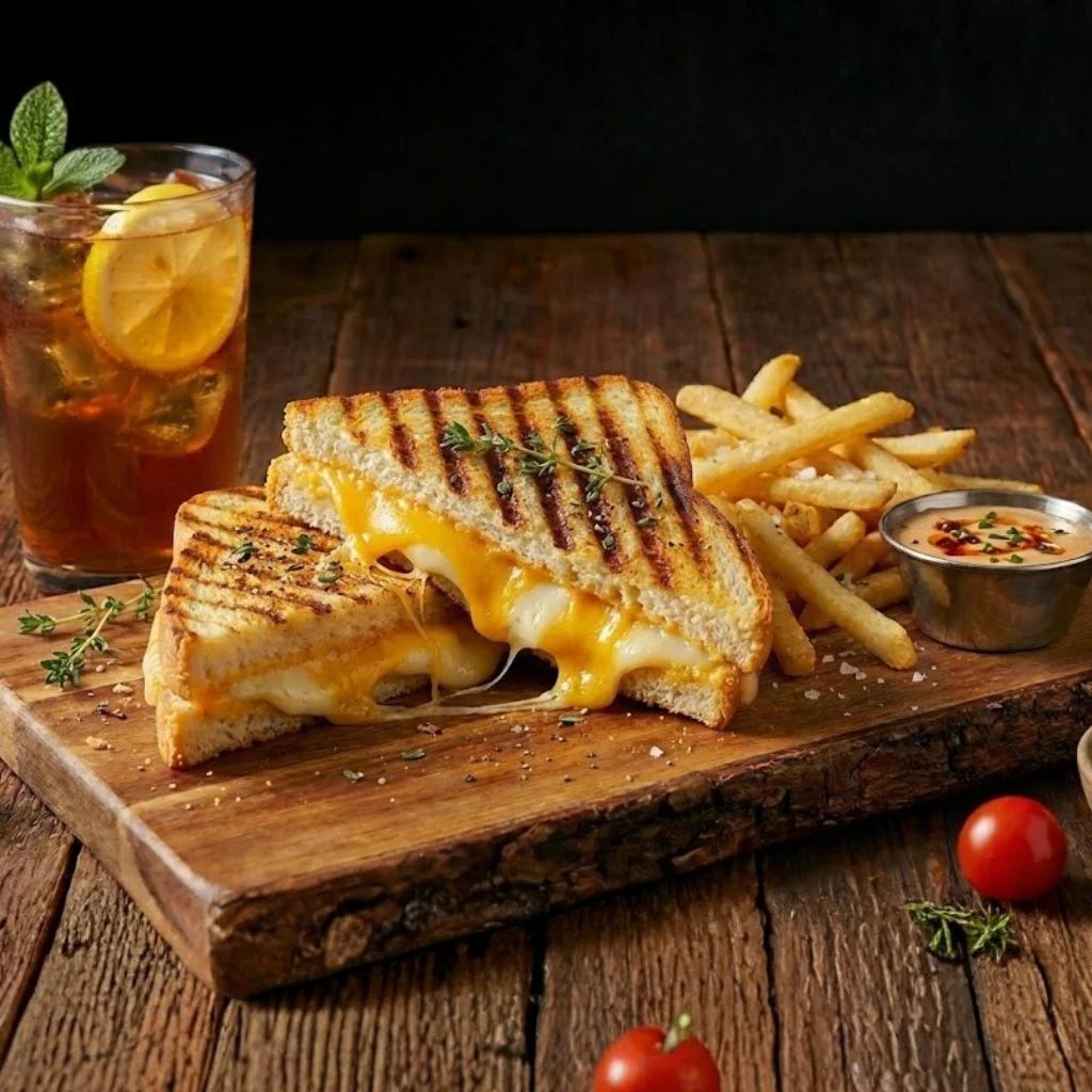 Üç Peynirli Tost - Chedar beyaz peynir kaşar