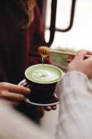 Honey Oat Matcha Latte