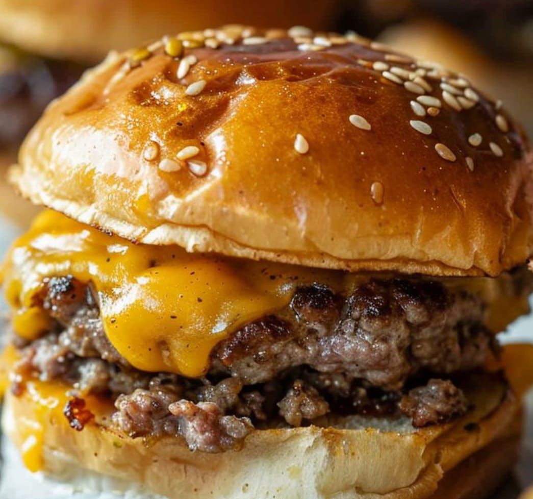Cheesburger+Patates Kızartması - Takıles Hamburger Köfte, Eritme Kaşar Peyniri, Domates, Turşu, Özel sos, Ketçap, Mayonez, Patates Kızartması
