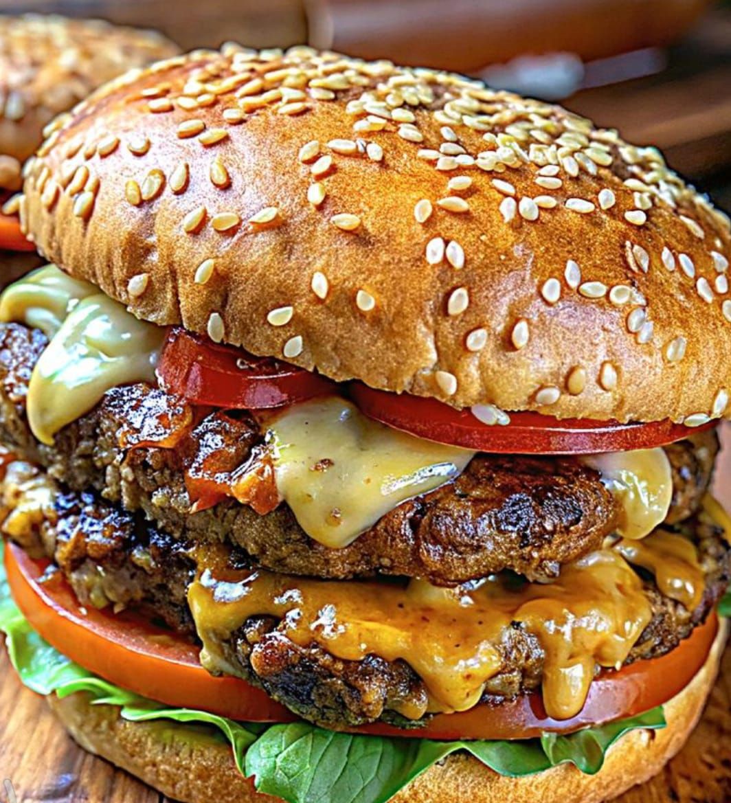 Double Burger+Patates Kızartması - 2 adet Takıles Hamburger Köfte, Domates, Marul, Turşu, Özel sos, Ketçap, Mayonez, Patates Kızartması