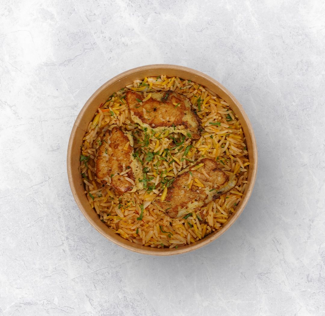 فيليه سمك مع أرز الزعفران