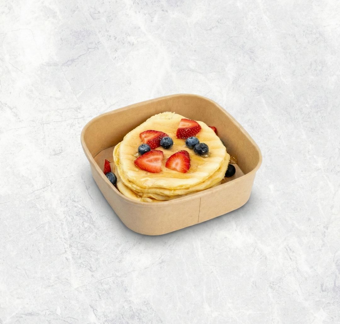 Vanilla Protein Pancake with Mixed Berries