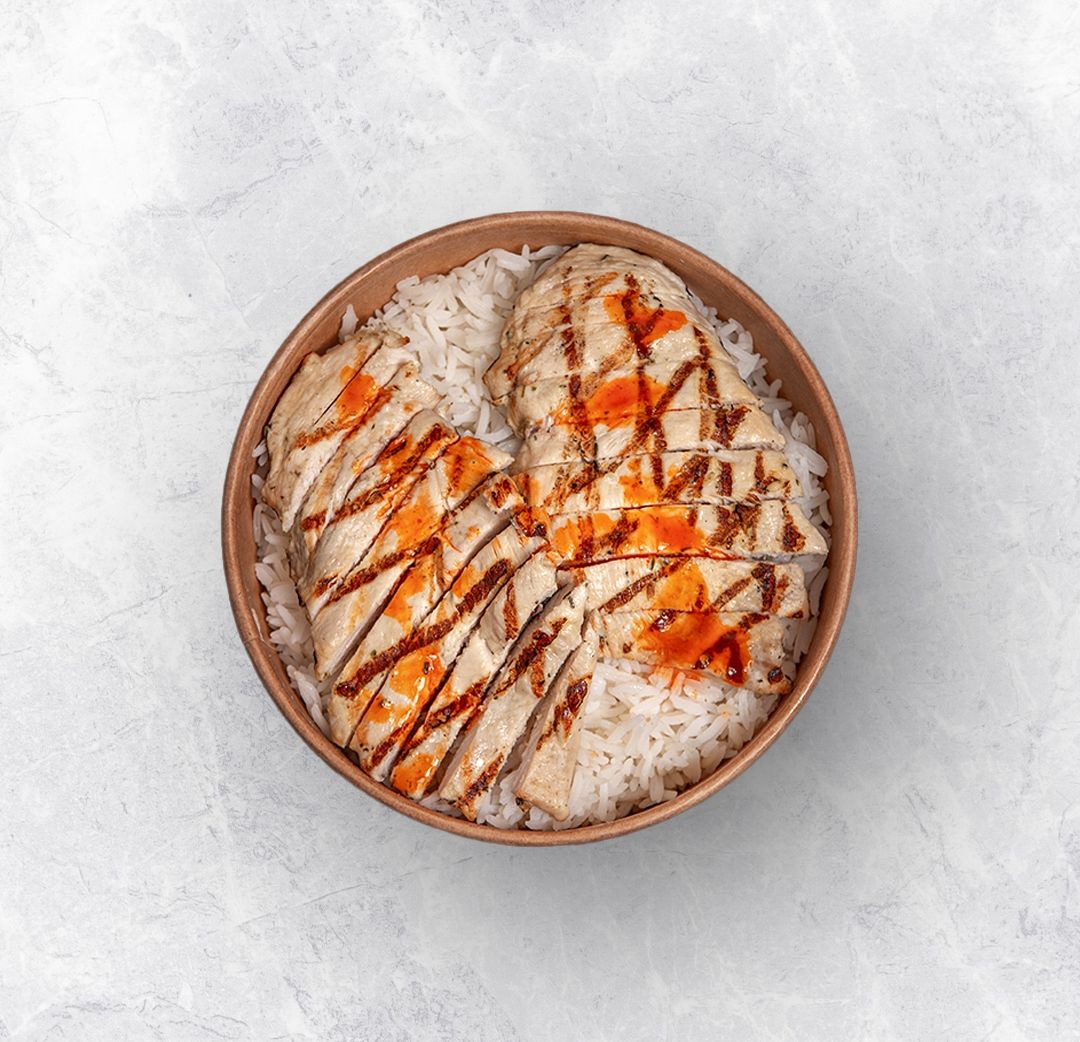 صدر دجاج مشوي مع الأرز