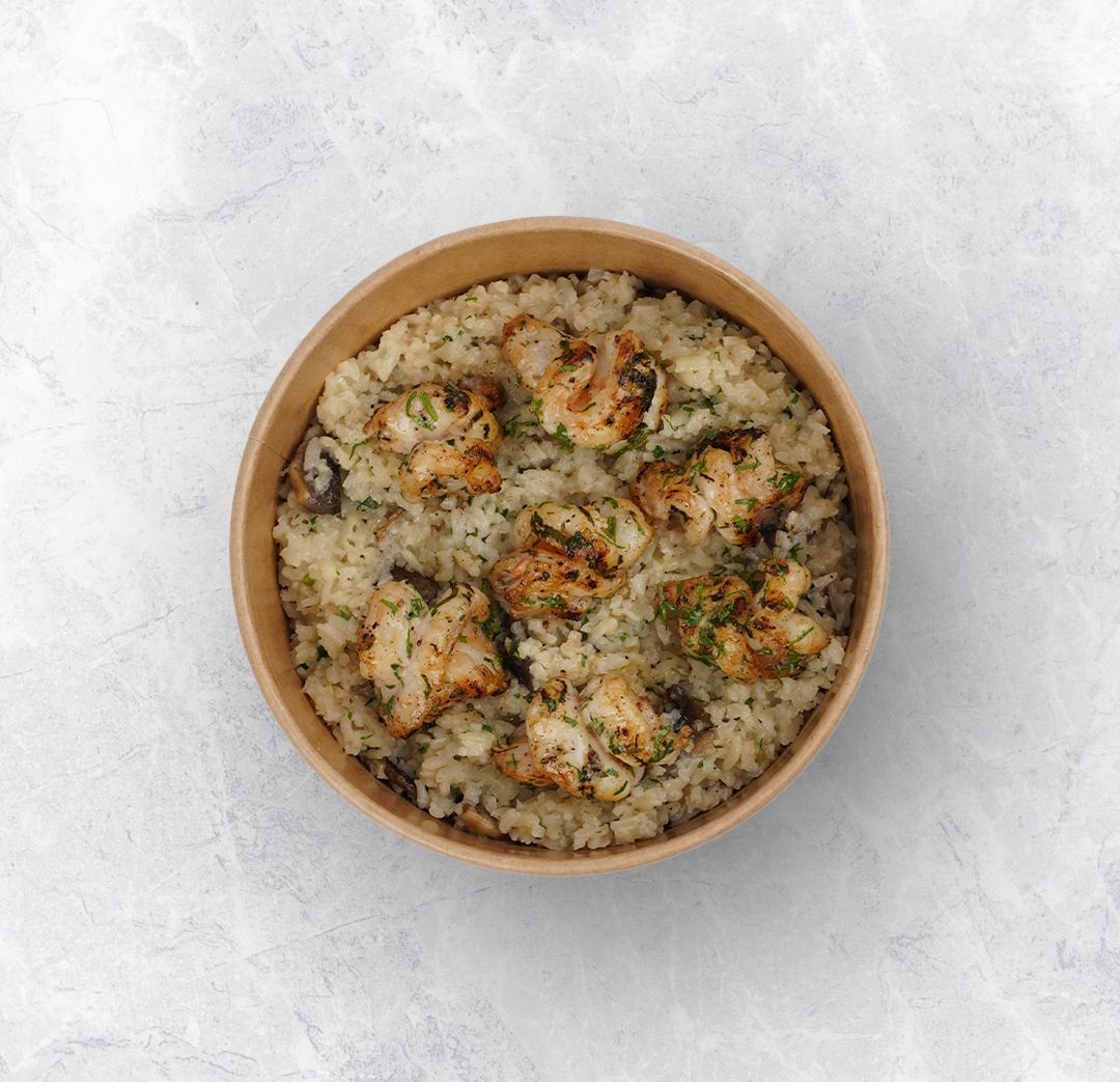 ريزوتو الروبيان والفطر