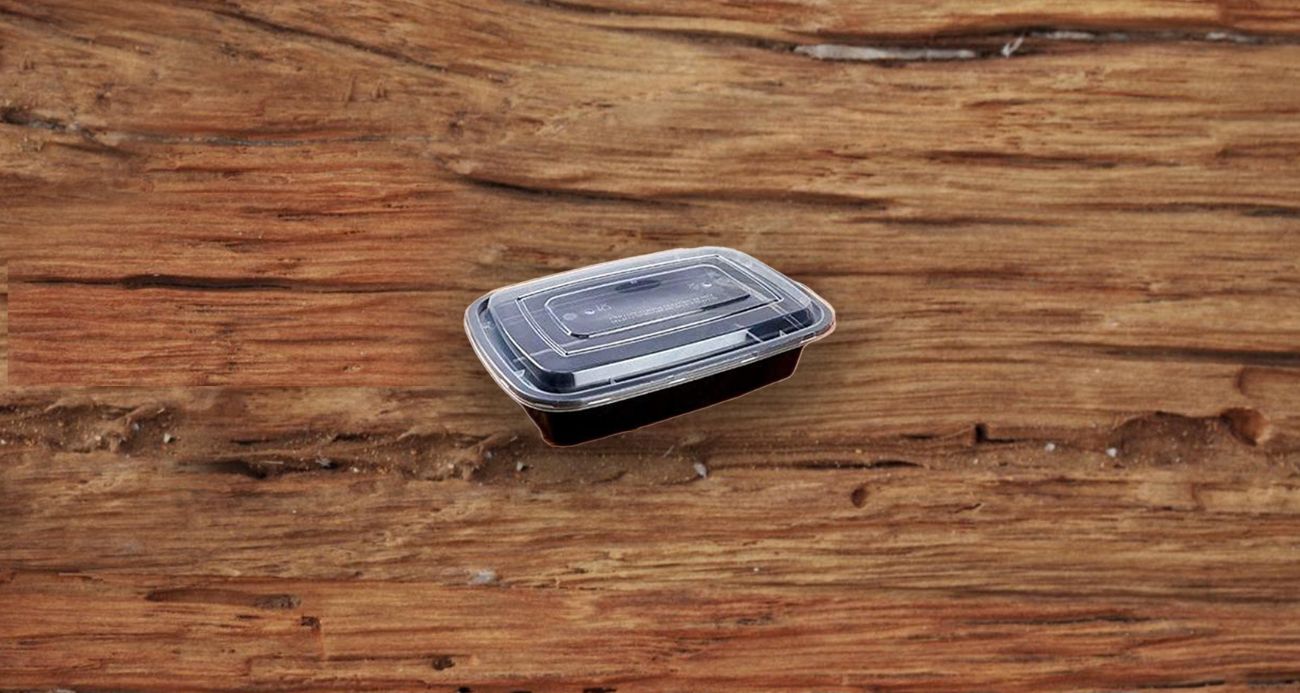 ماعون مايكرويف مستطيل مع غطاء - 95220