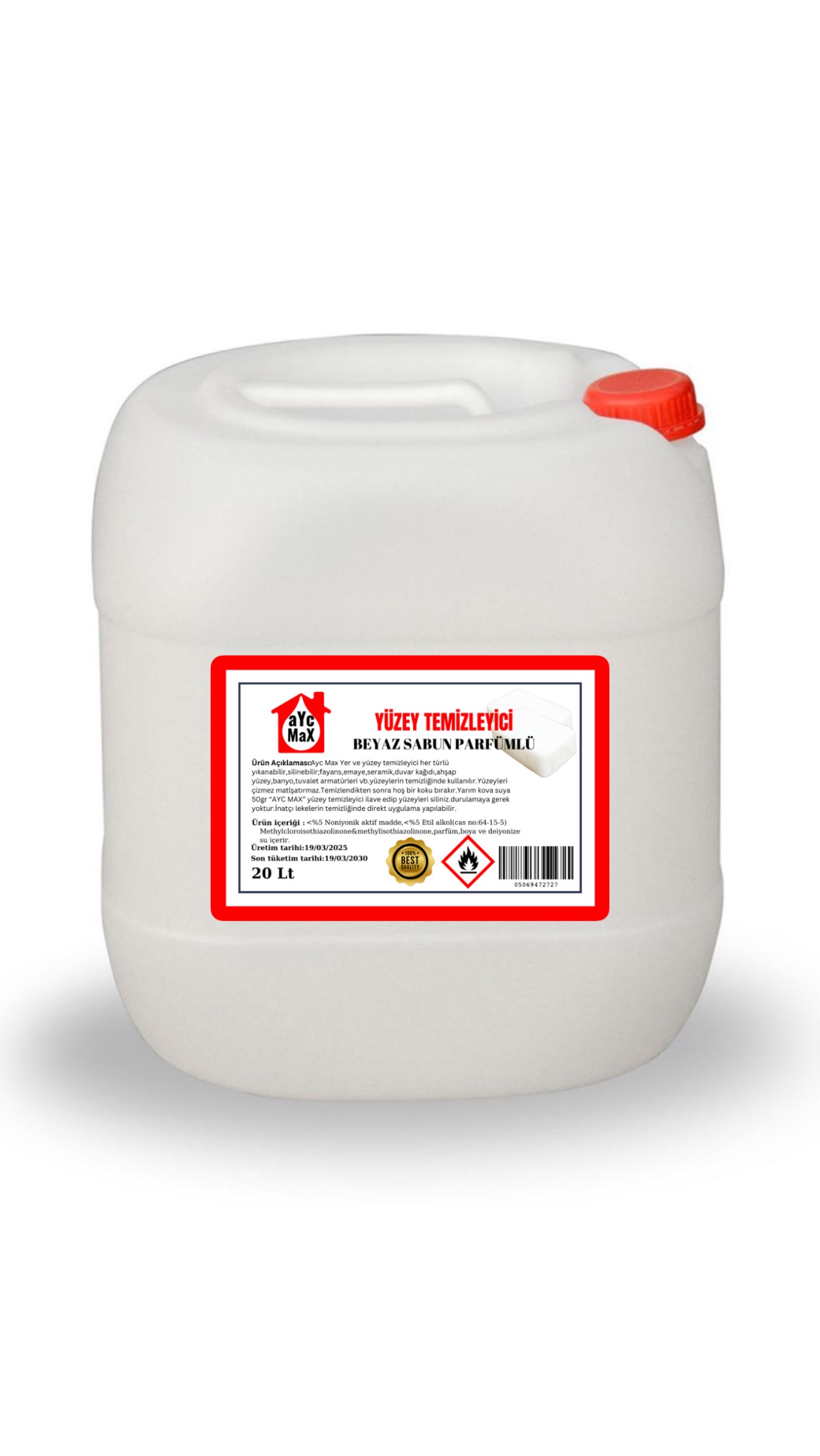 Ayc Max Genel Temizlik Beyaz Sabun 20kg - 