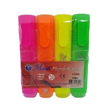 Masis Fosforlu Kalem 4 Renk H708-4 - 