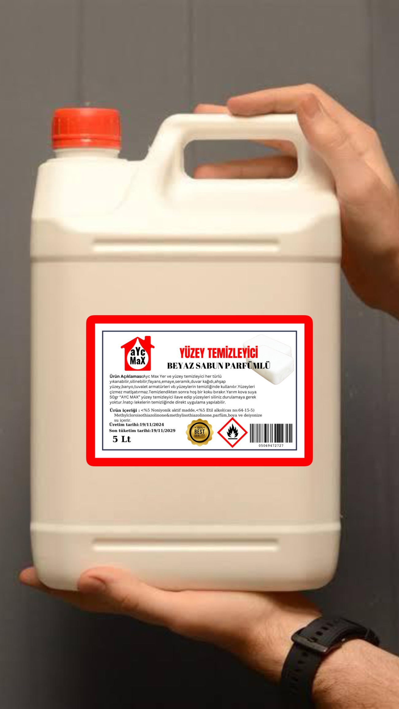 Ayc Max Genel Temizlik Beyaz Sabun 5 Lt - Şahane BEYAZ SABUN kokusu ile içinizde huzuru yakalayacaksınız.