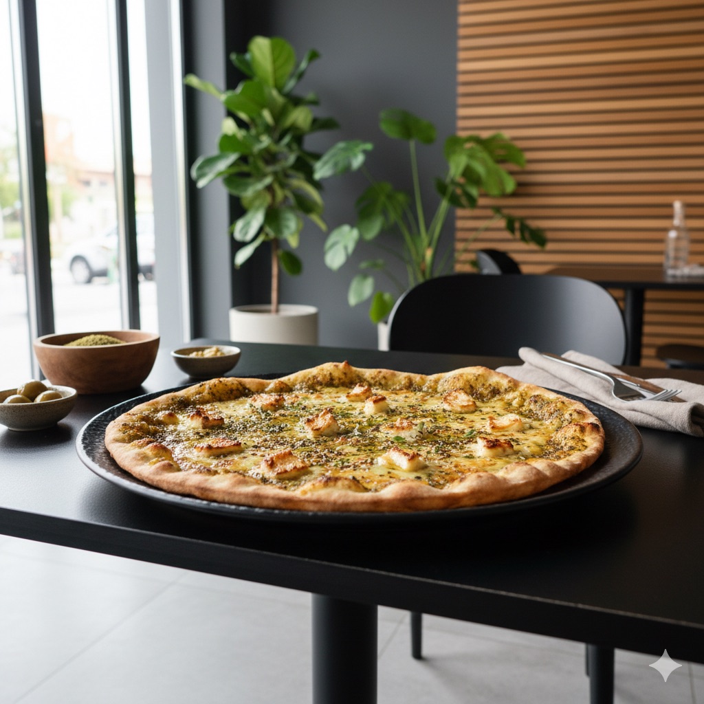 لحم بعجين جبن وزعتر