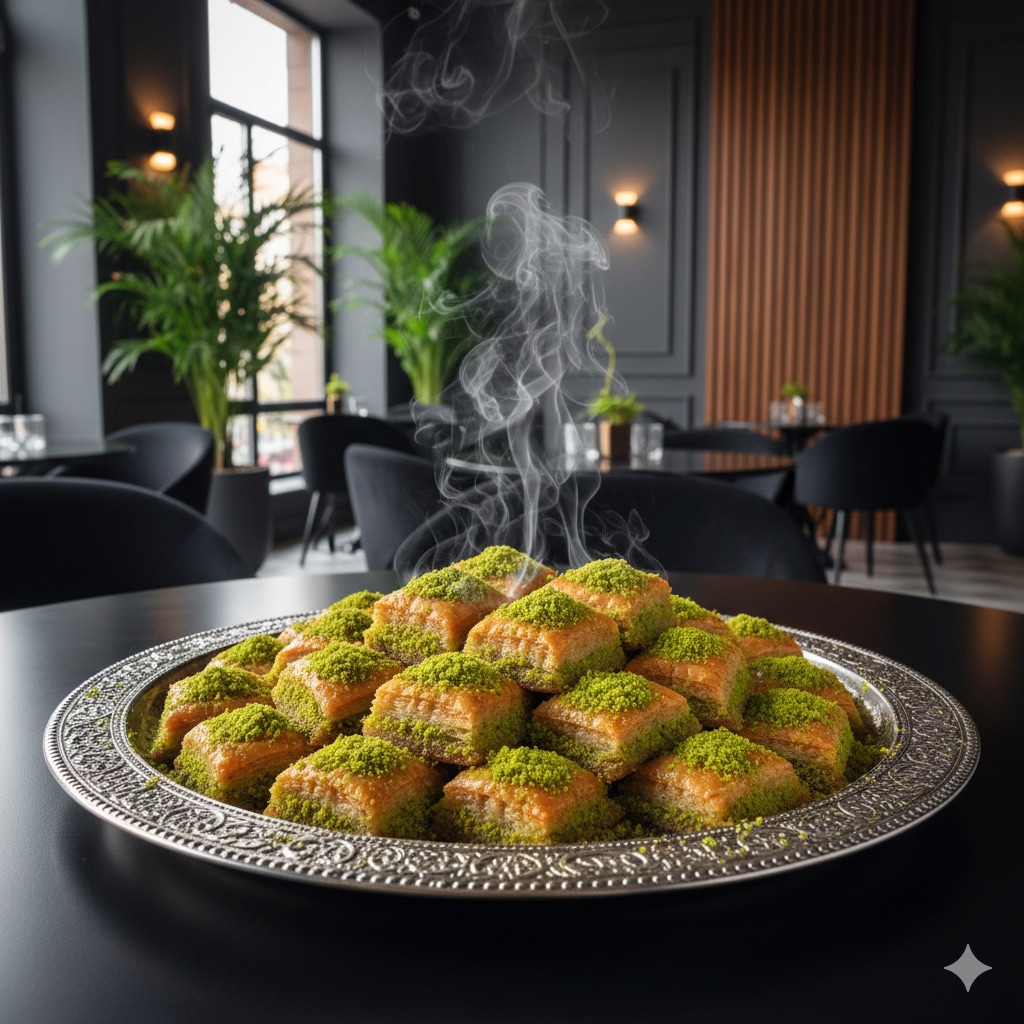 بقلاوة عراقية (بالفستق الحلبي والدهن الحر)