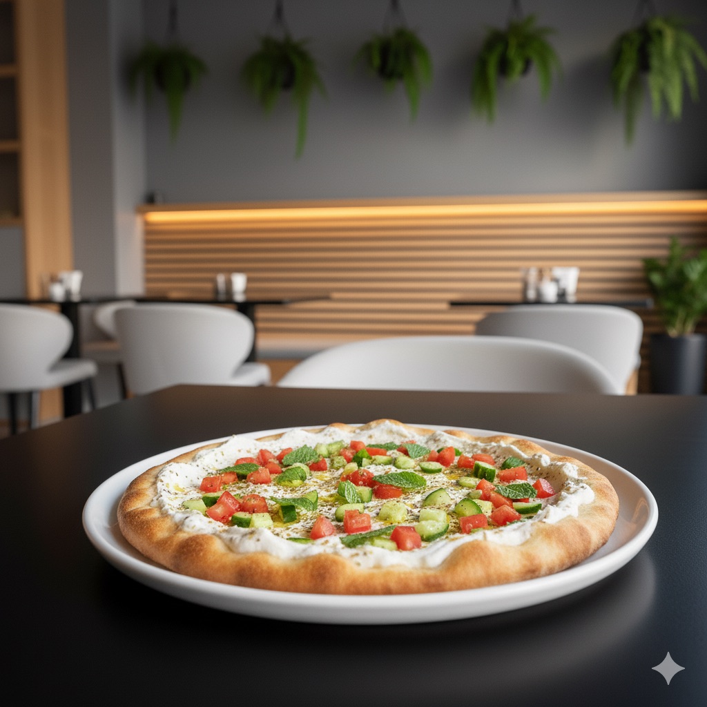 مناقيش لبنة وخضار