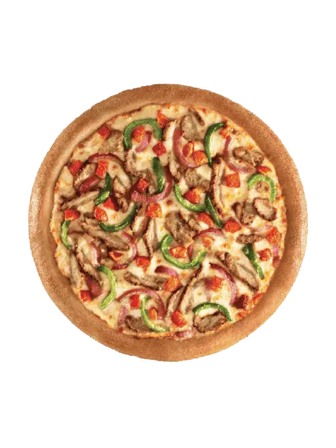 بيتزا دجاج رانش - صوص رانش - جبن موتزريلا - دجاج مشوي - فطر - طماطم