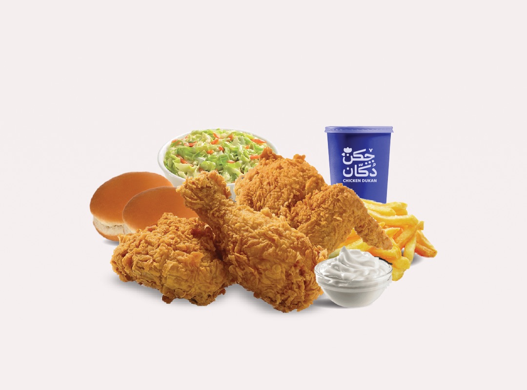 كومبو 4 - - 4قطع دجاج -بيبسي1 - كولسلو1 - فنكر قدح 1 - ثومية 1-3صمون