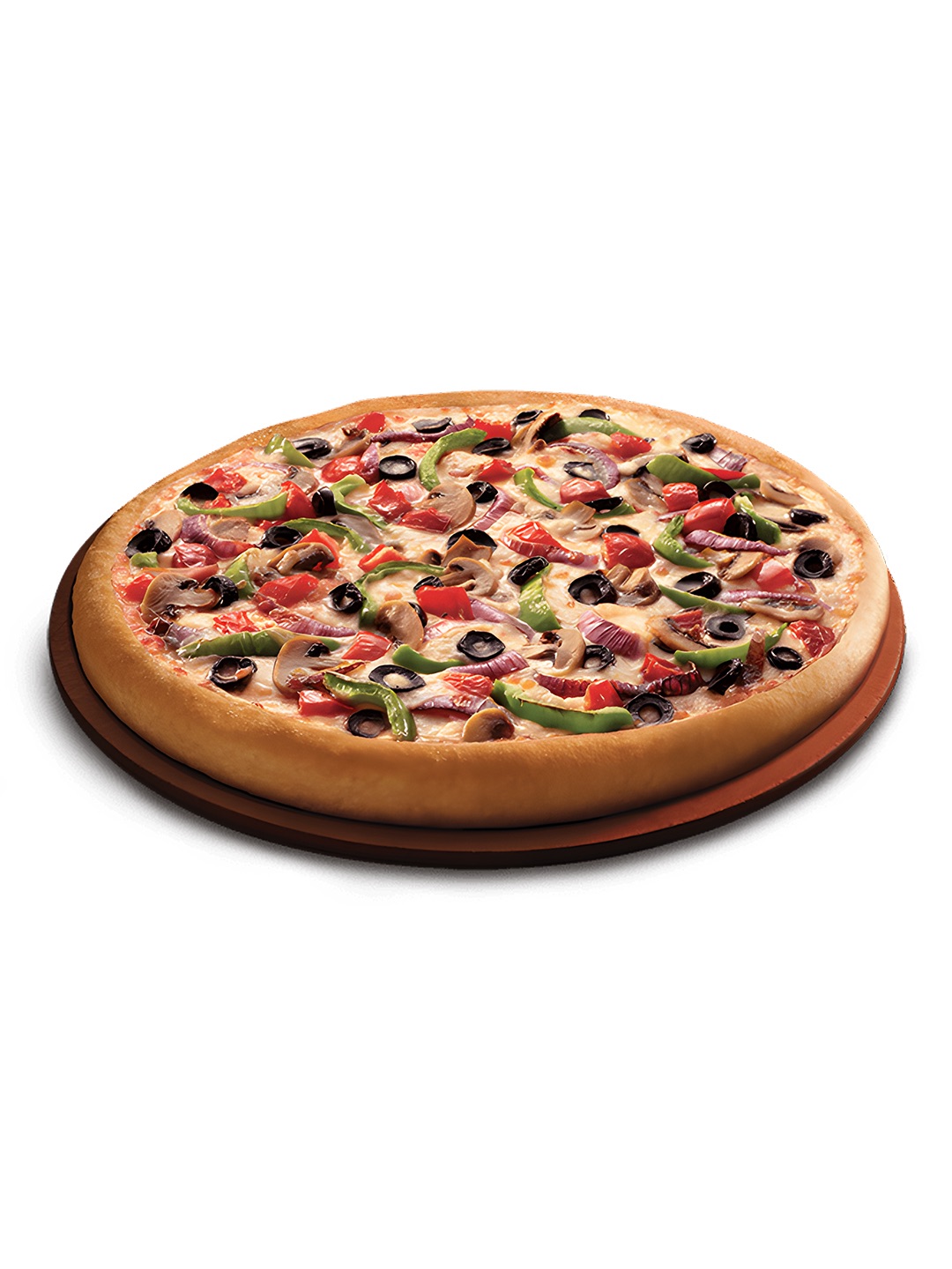 بيتزا بالخضروات - صوص البيتزا - جبن موتزريلا - فطر - فلفل - بصل - زيتون