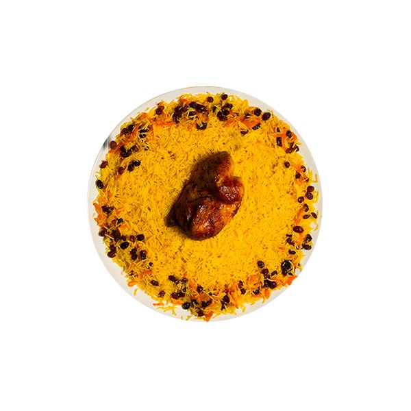 نصف دجاج - نصف دجاج شوايه تقدم على رز بوخاري أوزبكي ومرق الدقوس الكويتي وصوص الثوميه