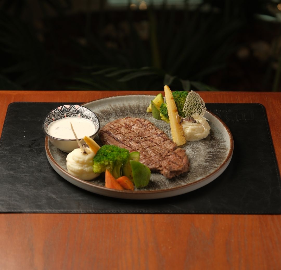 ستيك لحم مشروم