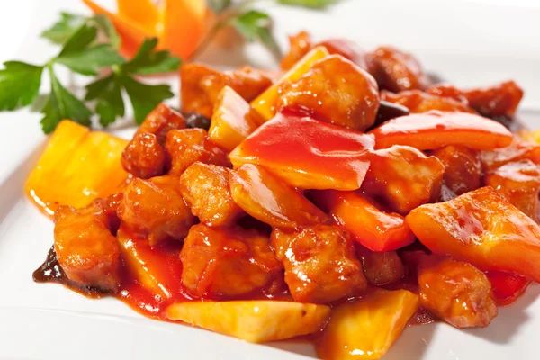 Tatlı ekşi soslu somon - 
