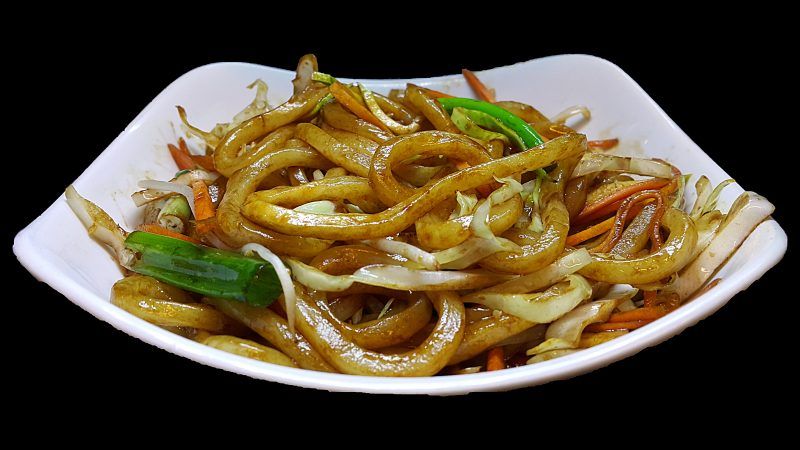 Sebzeli Udon - havuç kabak lahana mantar