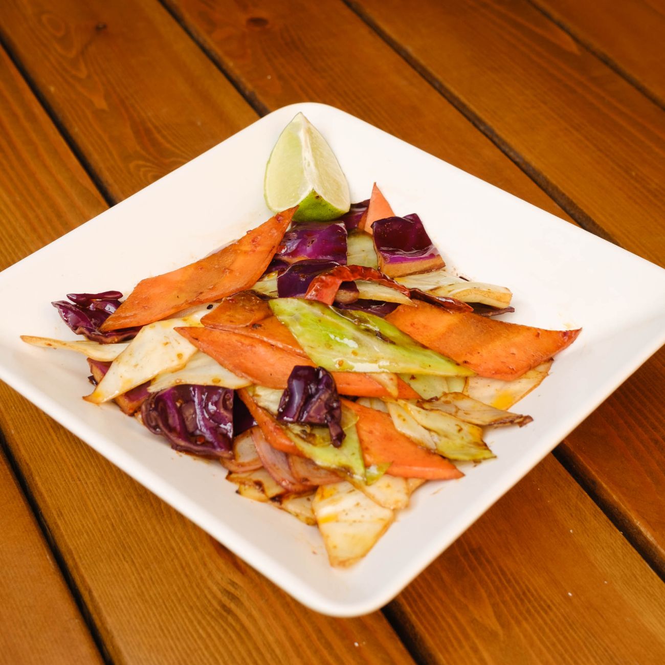 Karışık Sebzeler (Wok Ateşinde) - Sauteed Mixed Vegetables (Acısız veya Acılı🌶️)