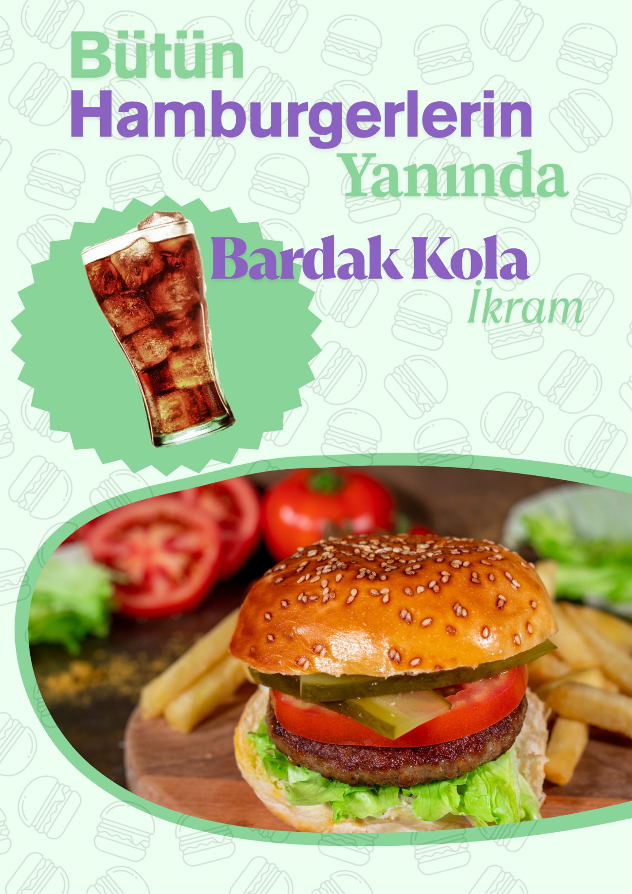 Köfte Burger 90 Gr + Cips