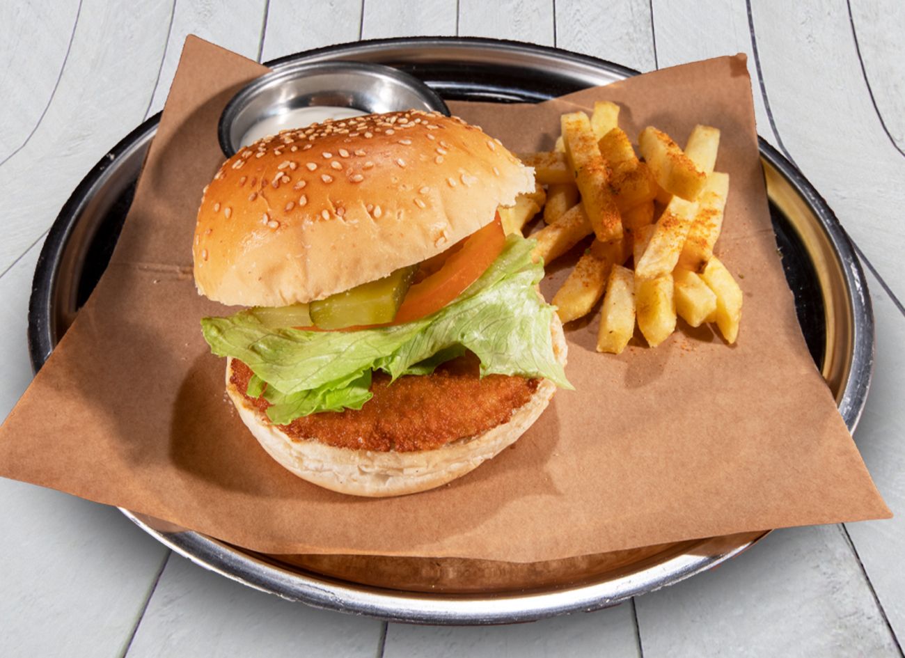 Midi Tavuk Burger 60 Gr + Cips - Paket ürün olduğu için görsel farklılık gösterebilir.