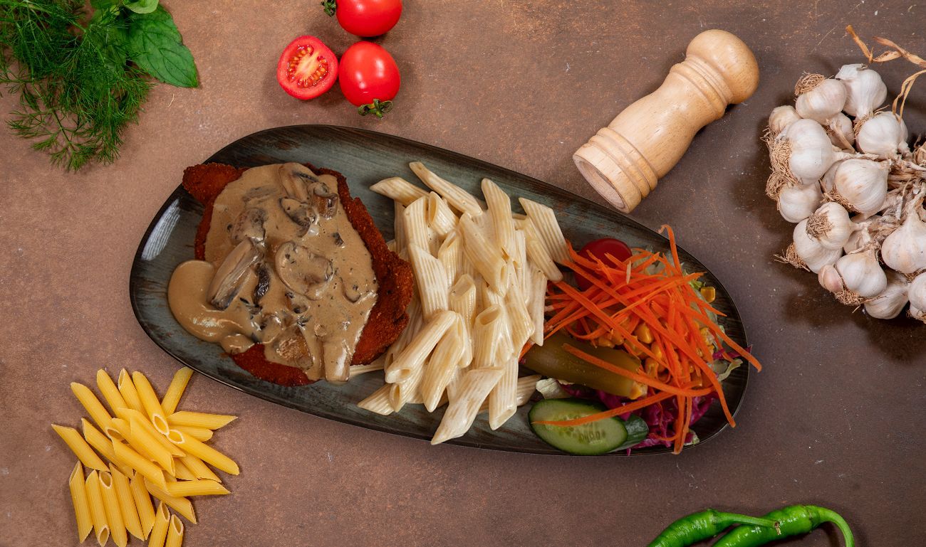 Mantar Soslu Şnitzel