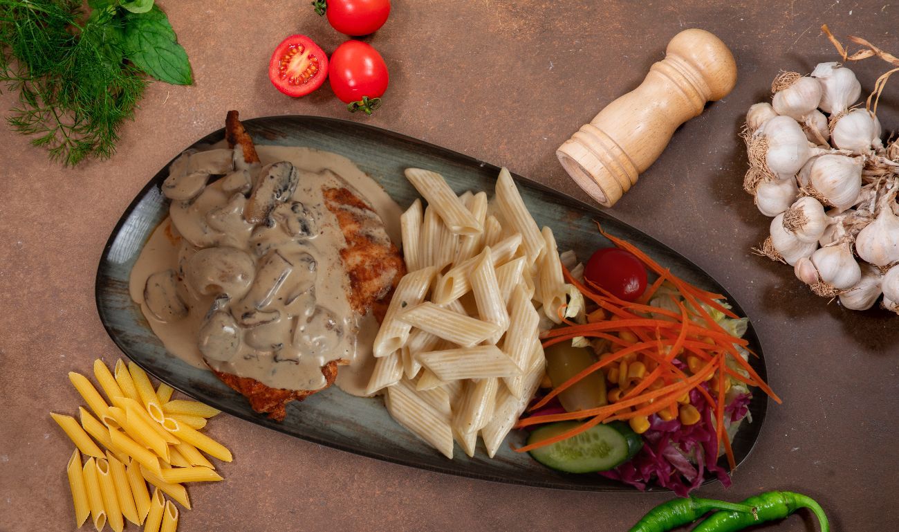 Kremalı Mantarlı Piliç Izgara