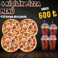 4'LÜ EFSANE KARIŞIK PİZZA +İÇECEK