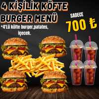 4'LÜ EFSANE KÖFTE BURGER +PATATES+ İÇECEK