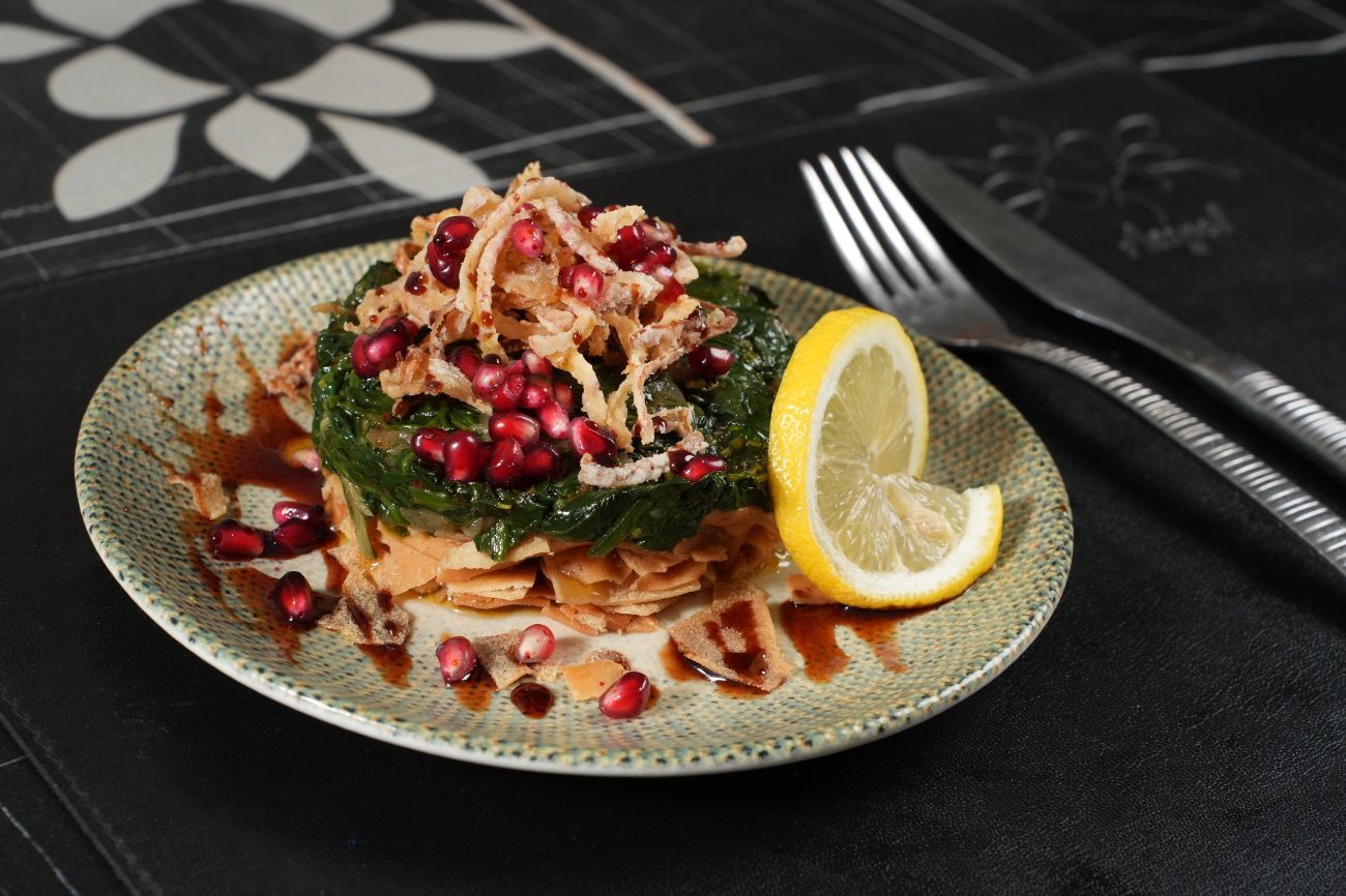 سبانخ بالزيت