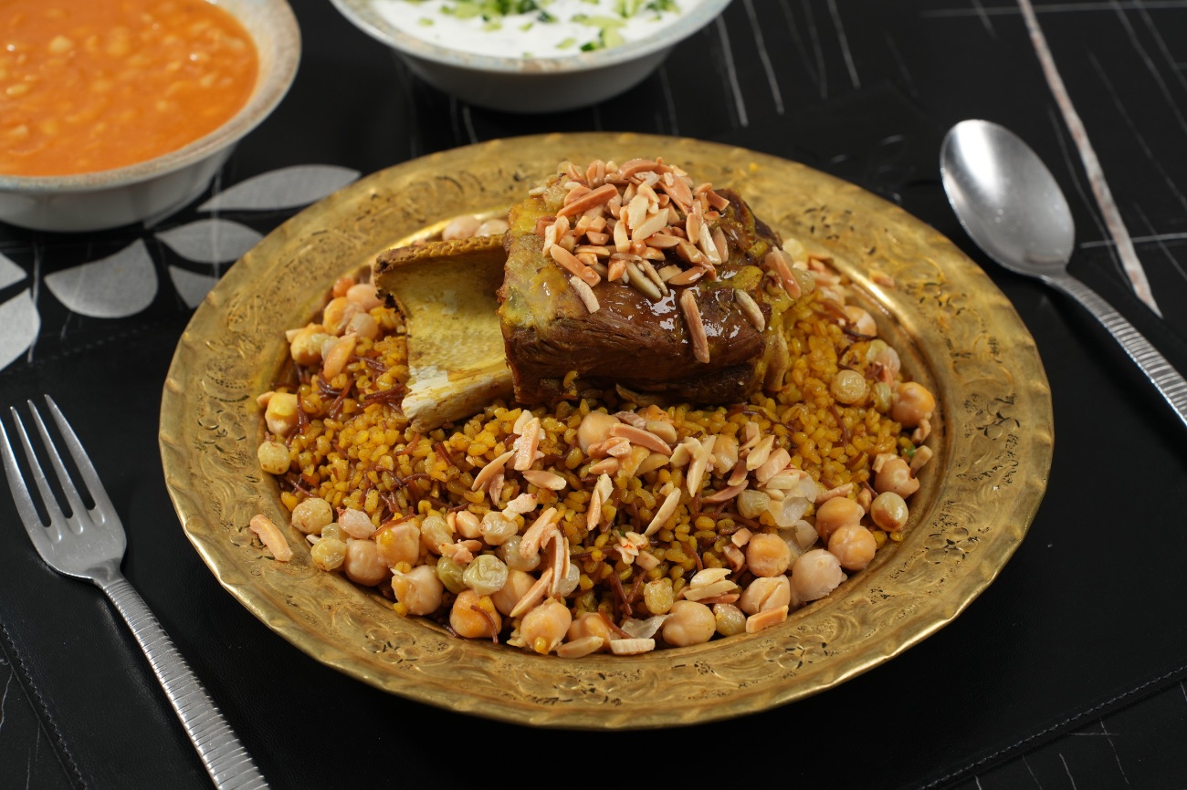 برغل بحمص مع اللحم