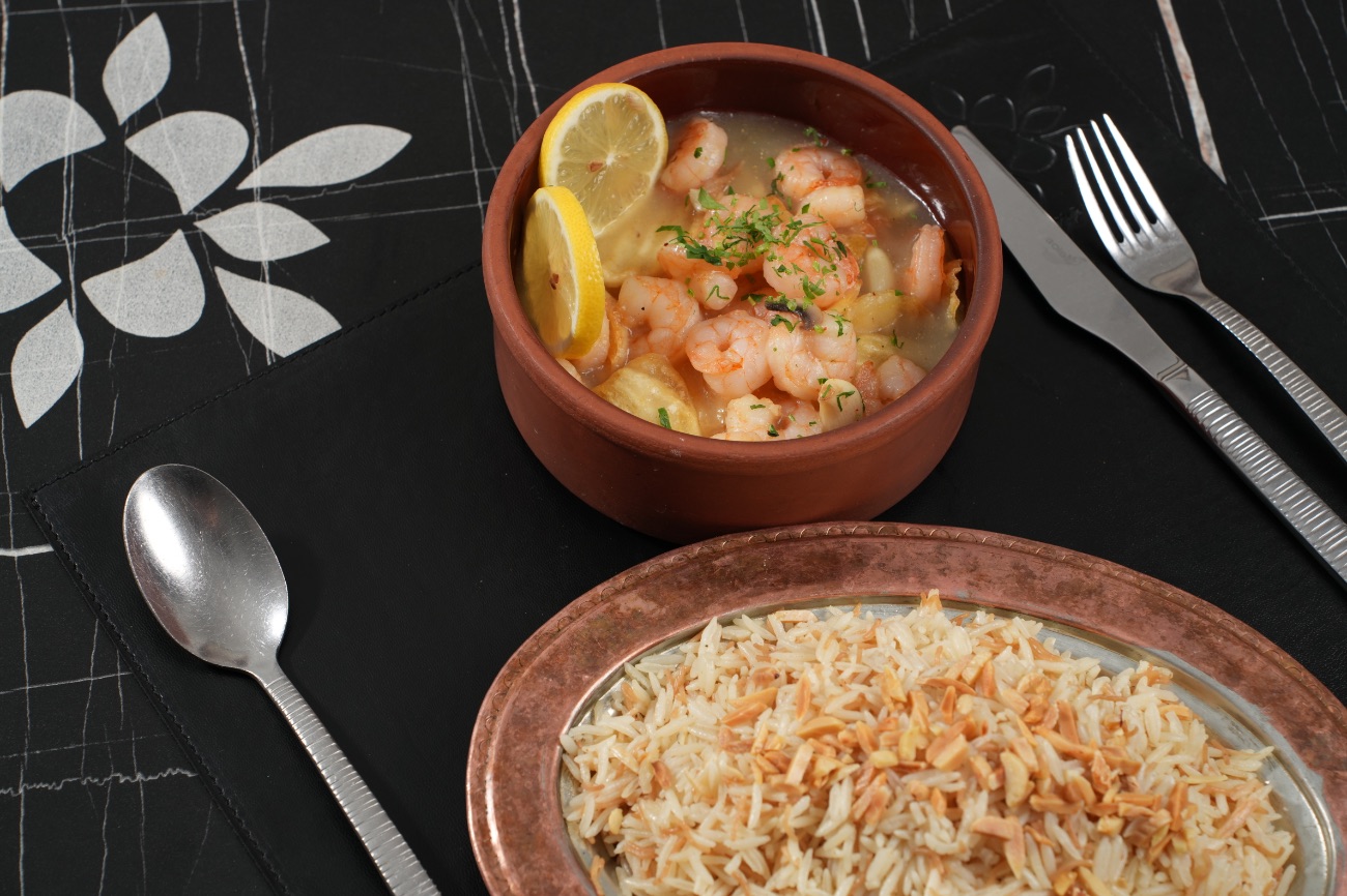 روبيان بالفخارة