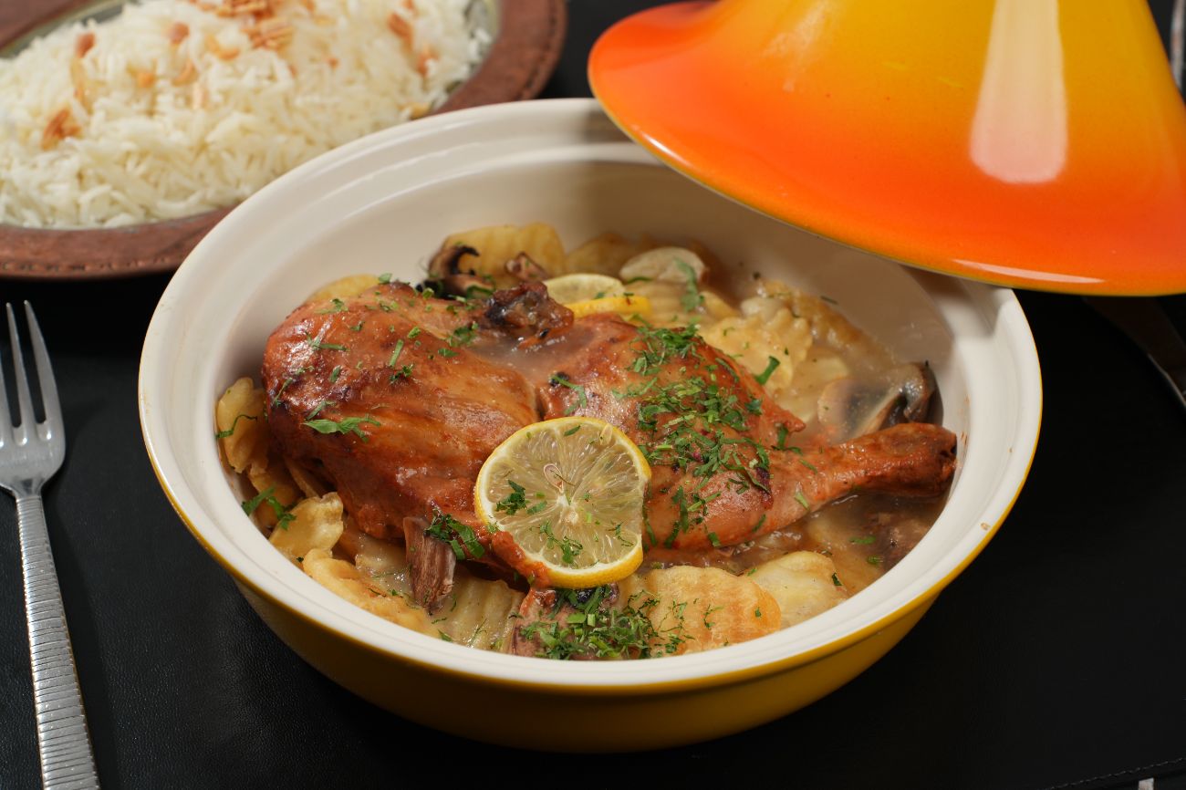 فخارة بطاطا بالدجاج