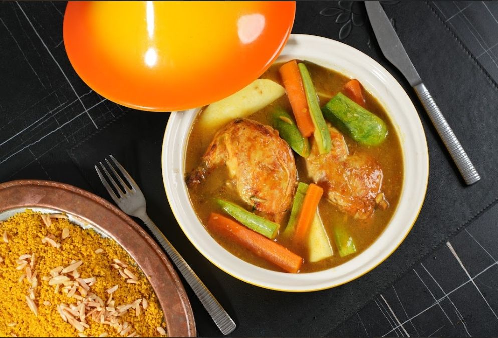 طاجن دجاج بالخضار