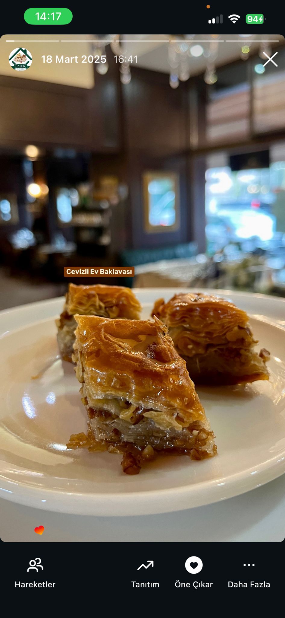 Cevizli Ev Baklavası (3 Adet)