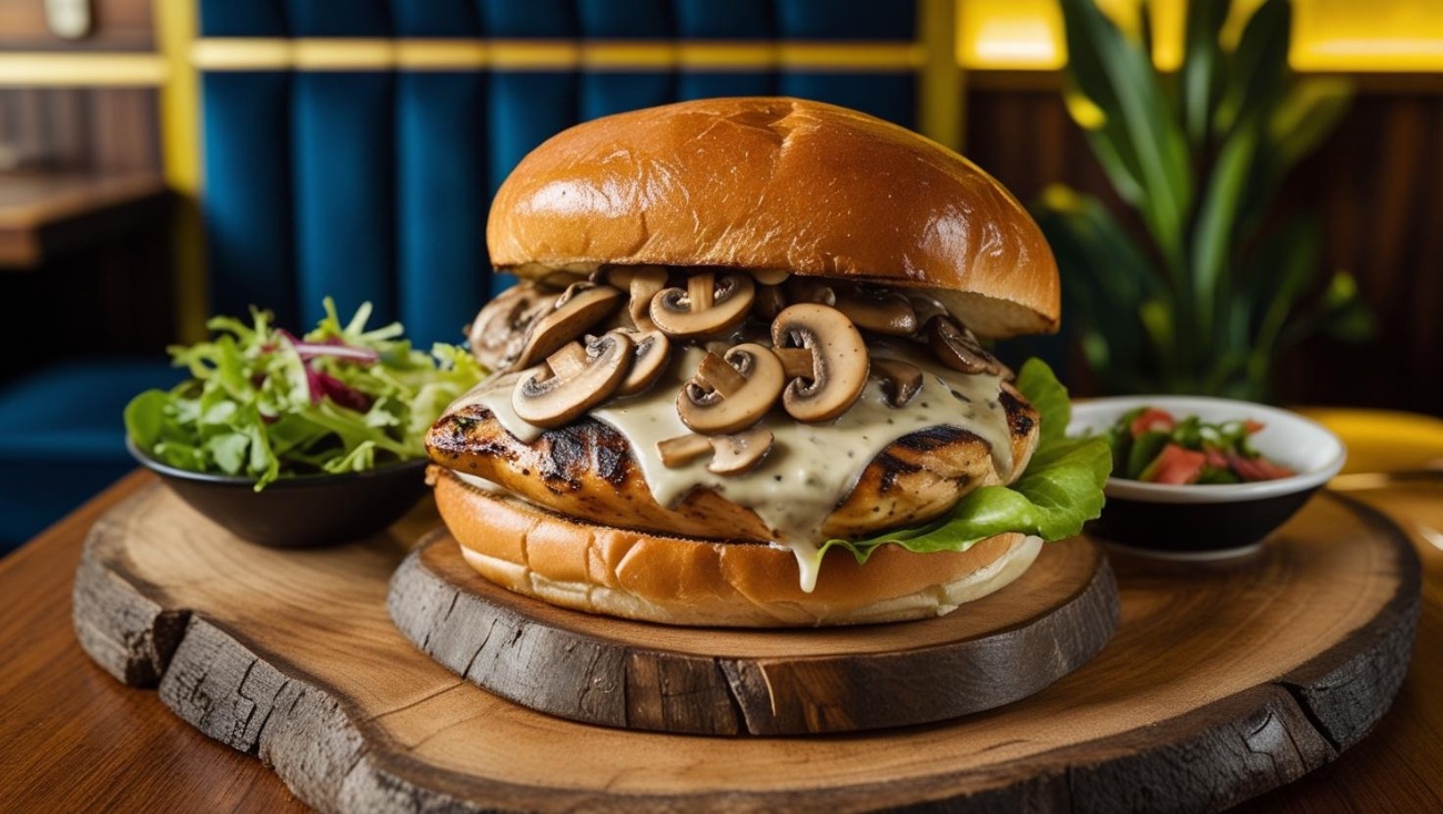 برجر مشروم دجاج