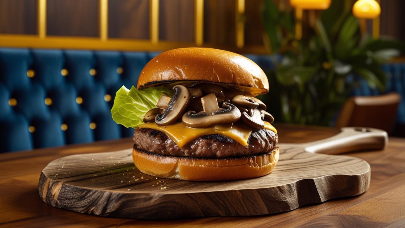 برجر مشروم لحم