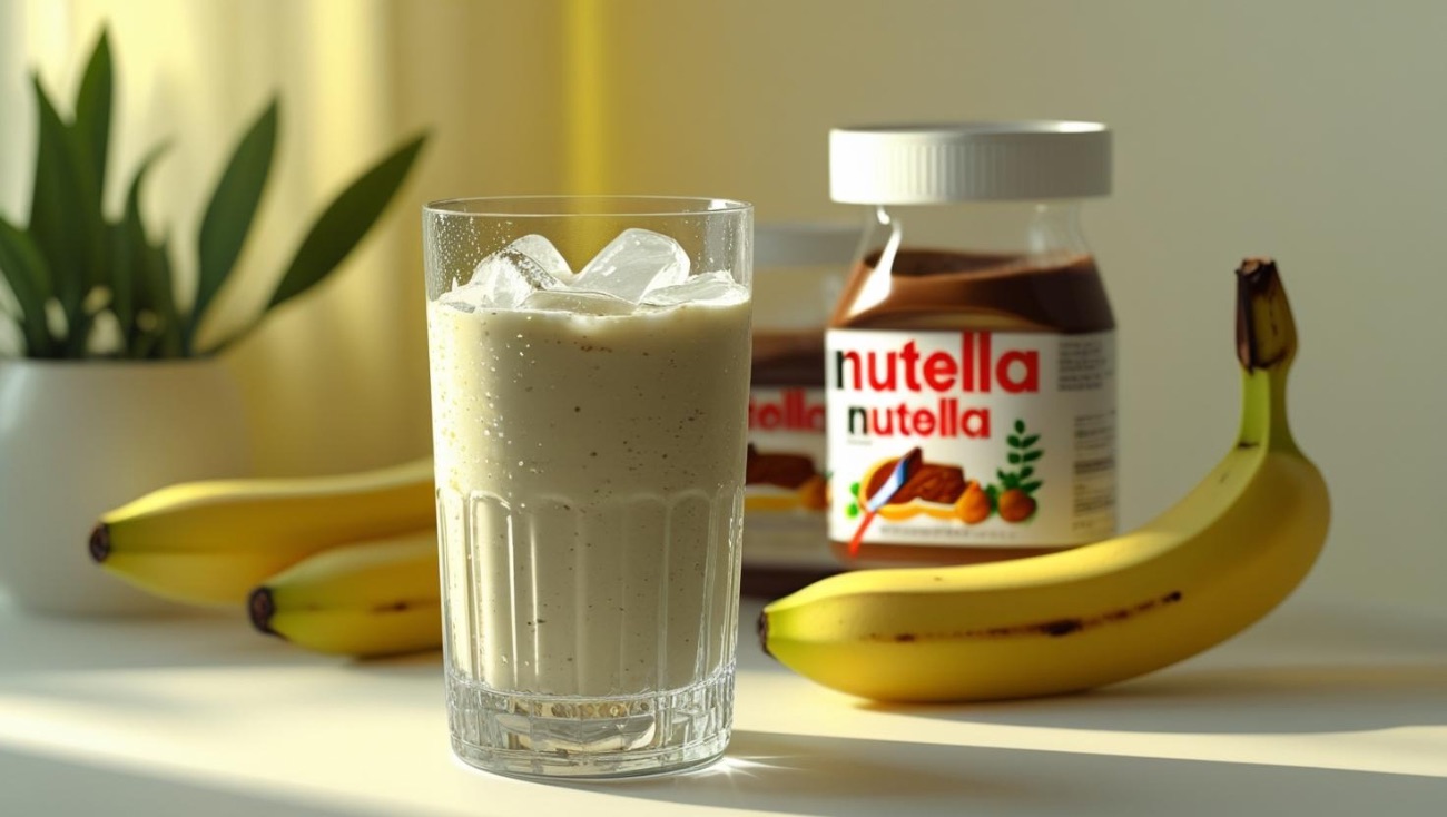 موز حليب ونوتيلا