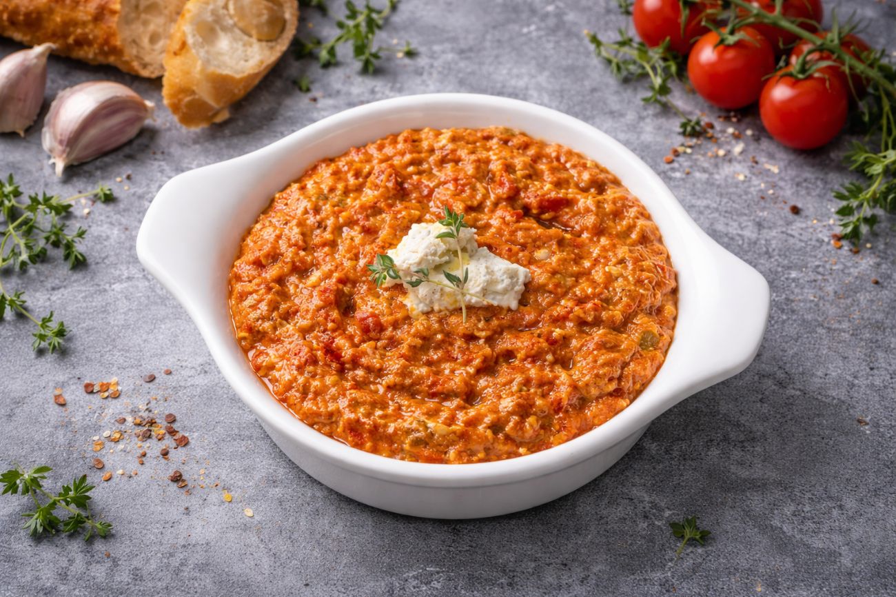 Baharatlı Menemen, Peynir Ezme