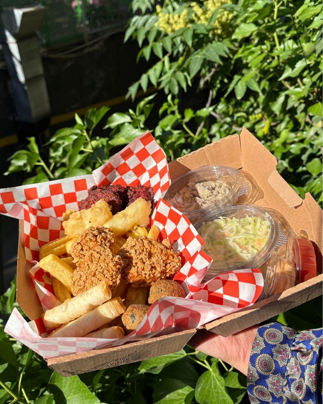 VNL Sepeti (2 Kişilik) - patates kızartması, falafel, kinoa köftesi, peynir topu, sigara böreği, vhicken bites, 2 özel meze (möhteşem patlıcan, mayonezli mor lahana). 
Filenin Sultanları'nın Ankara'da olmasına özel.