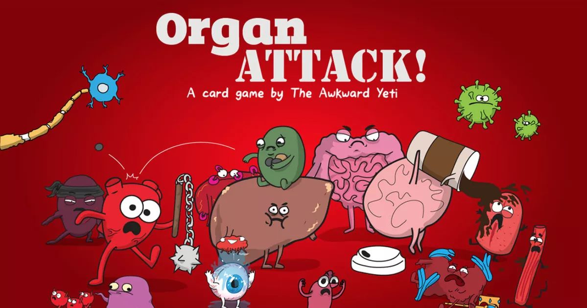 Organ Attack! - هاجم أعضاء خصومك ببطاقات أمراض مضحكة. 🎯 الصعوبة: سهلة 🕒 20–30 دقيقة