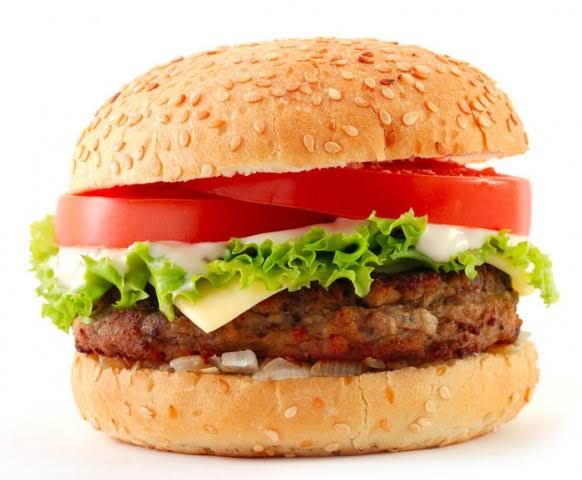 Hamburger - 100 gr. hazır köfte, marul, domates, turşu, ranch sos, cips