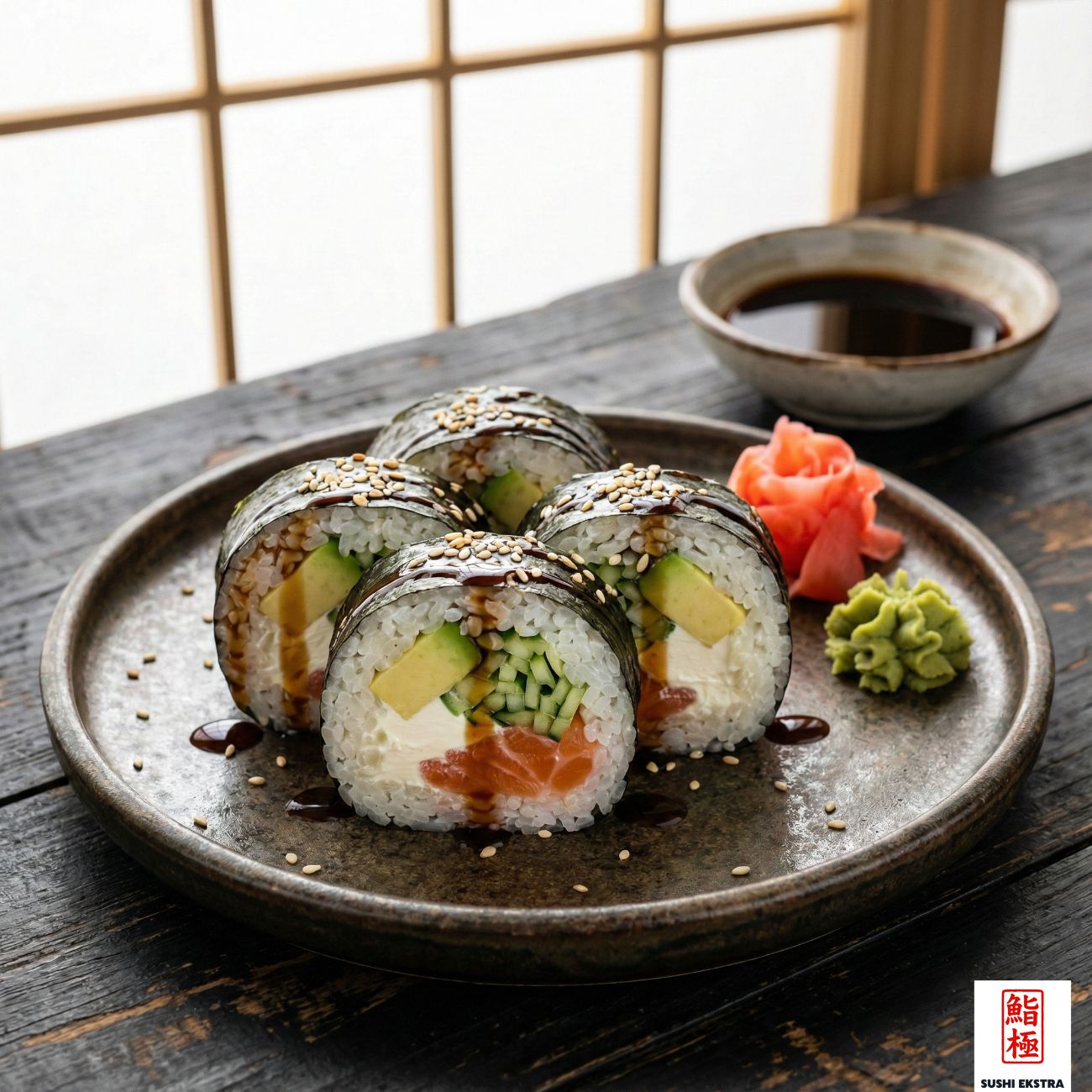 FUTO PHILADELPHIA - Philadelphia peyniri, Norveç somonu, salatalık, avokado