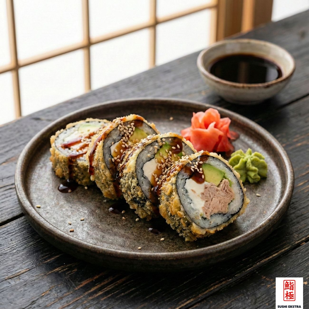FUTO SPICY TUNA FRIED - 🥫 Konserve ton balığı, hafif acılı mayonez, philadelphia peyniri, avokado / Bütün olarak kızartılır